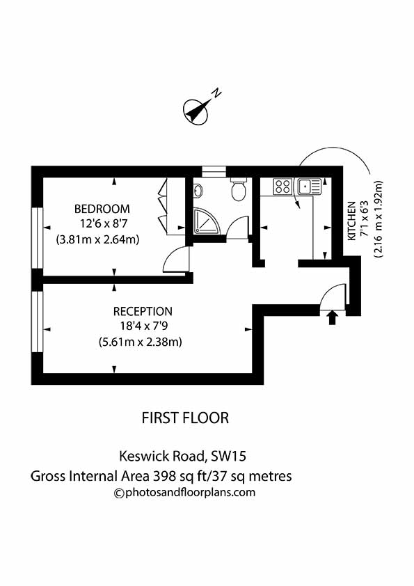 1 bedroom flat, 48 4 Keswick Road London