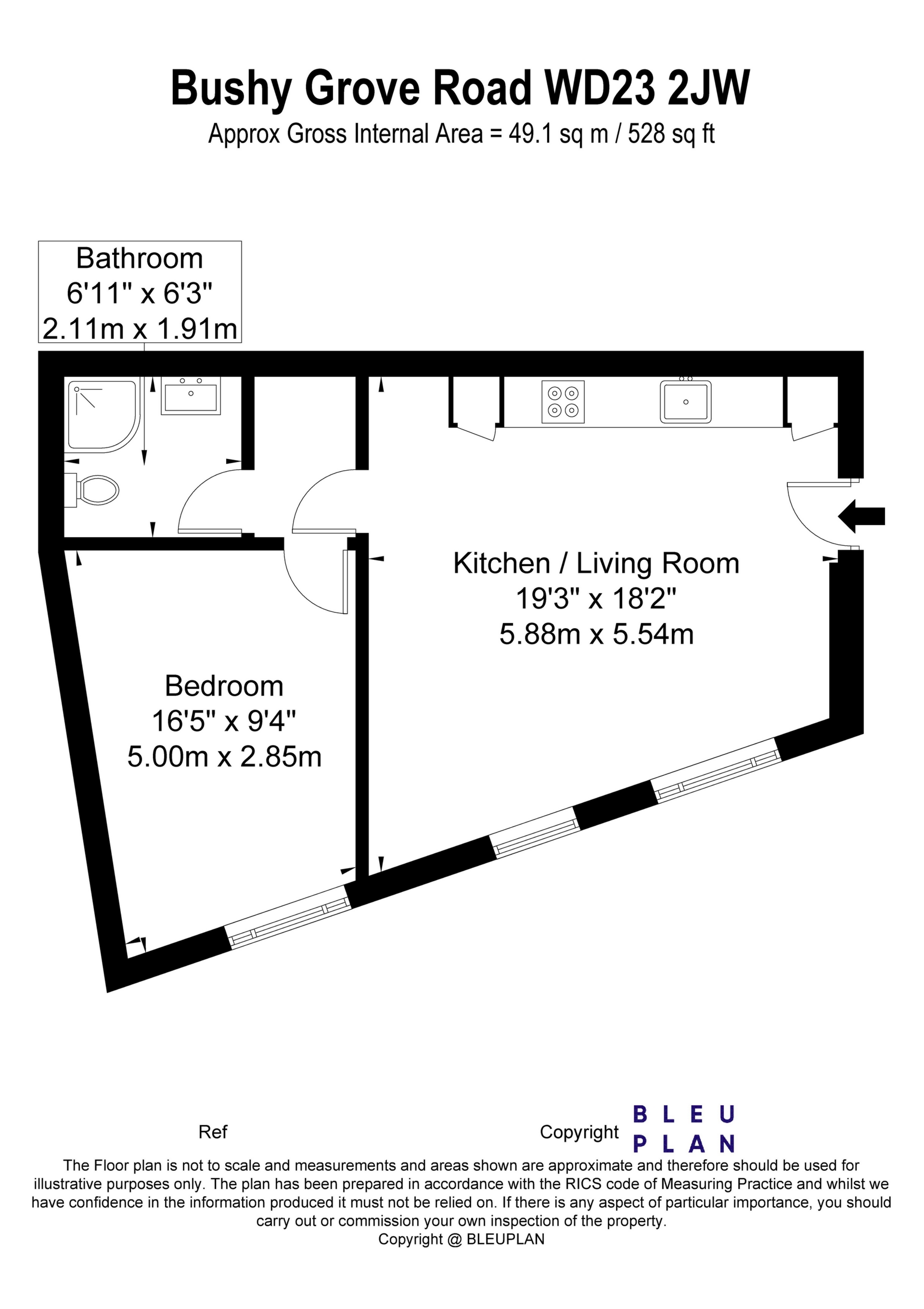 1 bedroom flat, 57 Bushey Grove Road Bushey London
