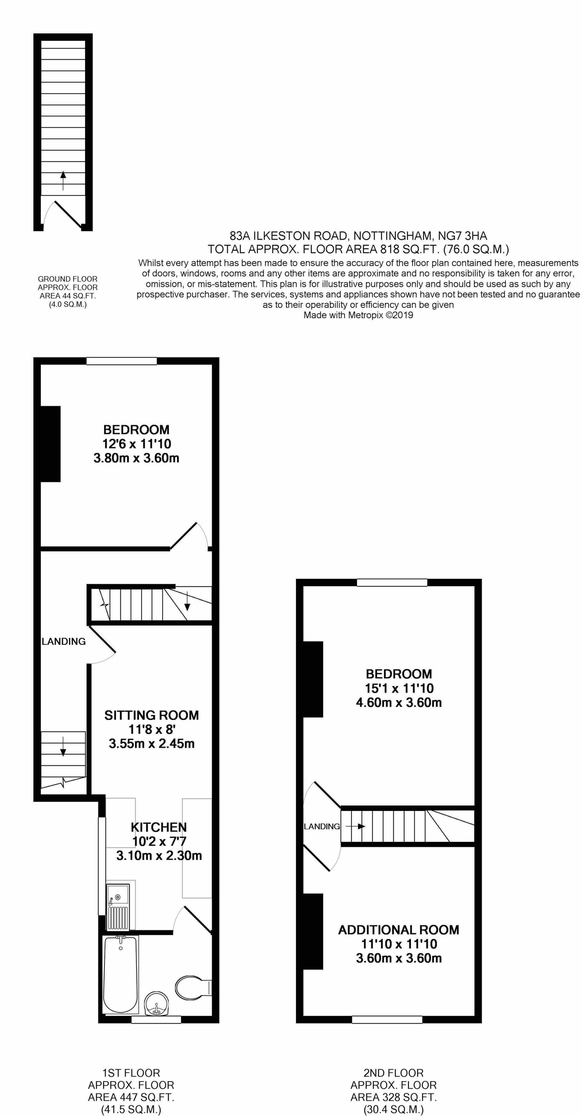 2 bedrooms flat, 83a Ilkeston Road Nottingham
